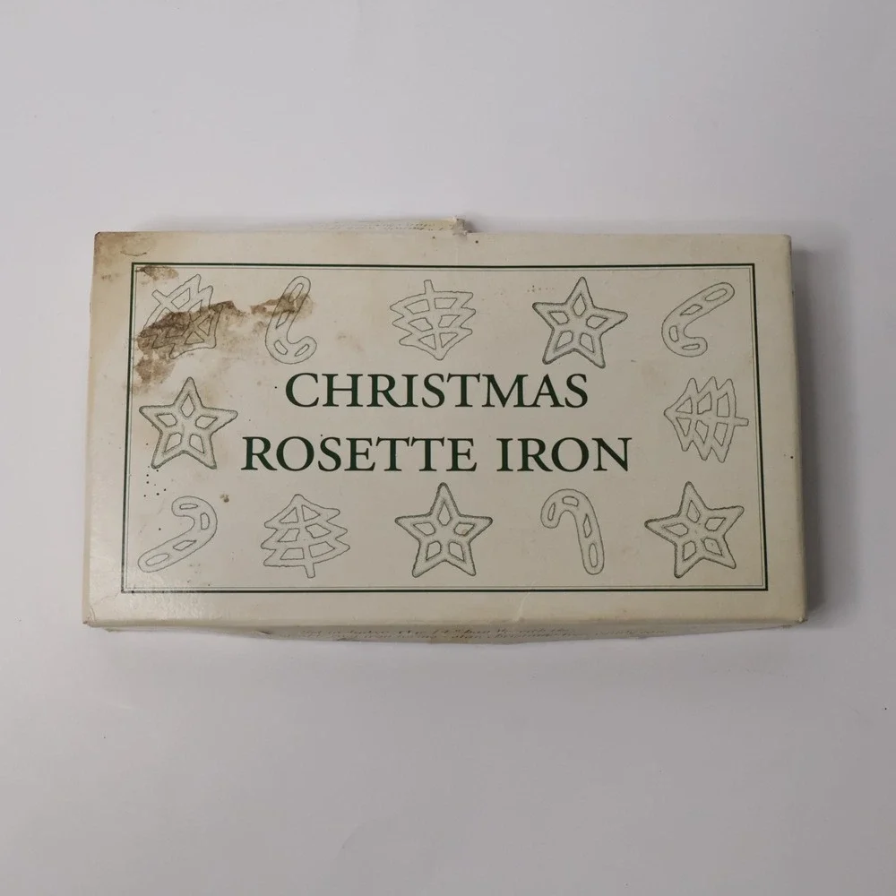 VTG Christmas‎ Rosette Iron Set Cast Iron Star Tree Candy Cane 14